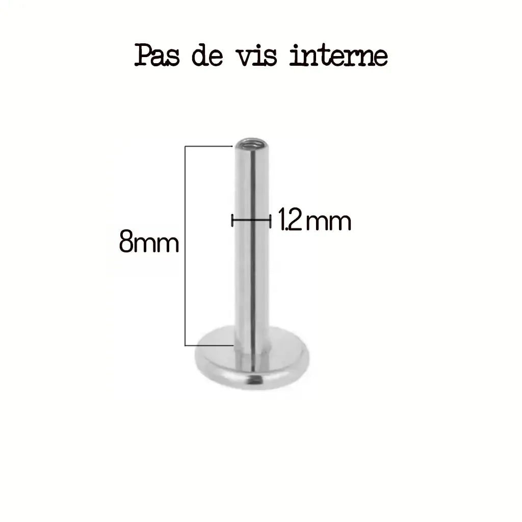 Tige labret en titane