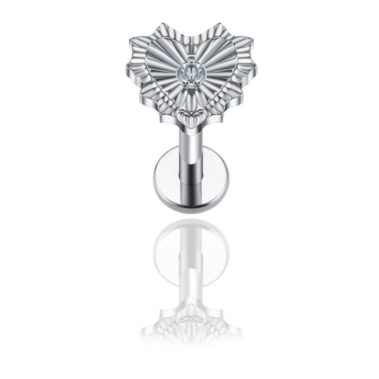 piercing coeur oreille bijou en titane