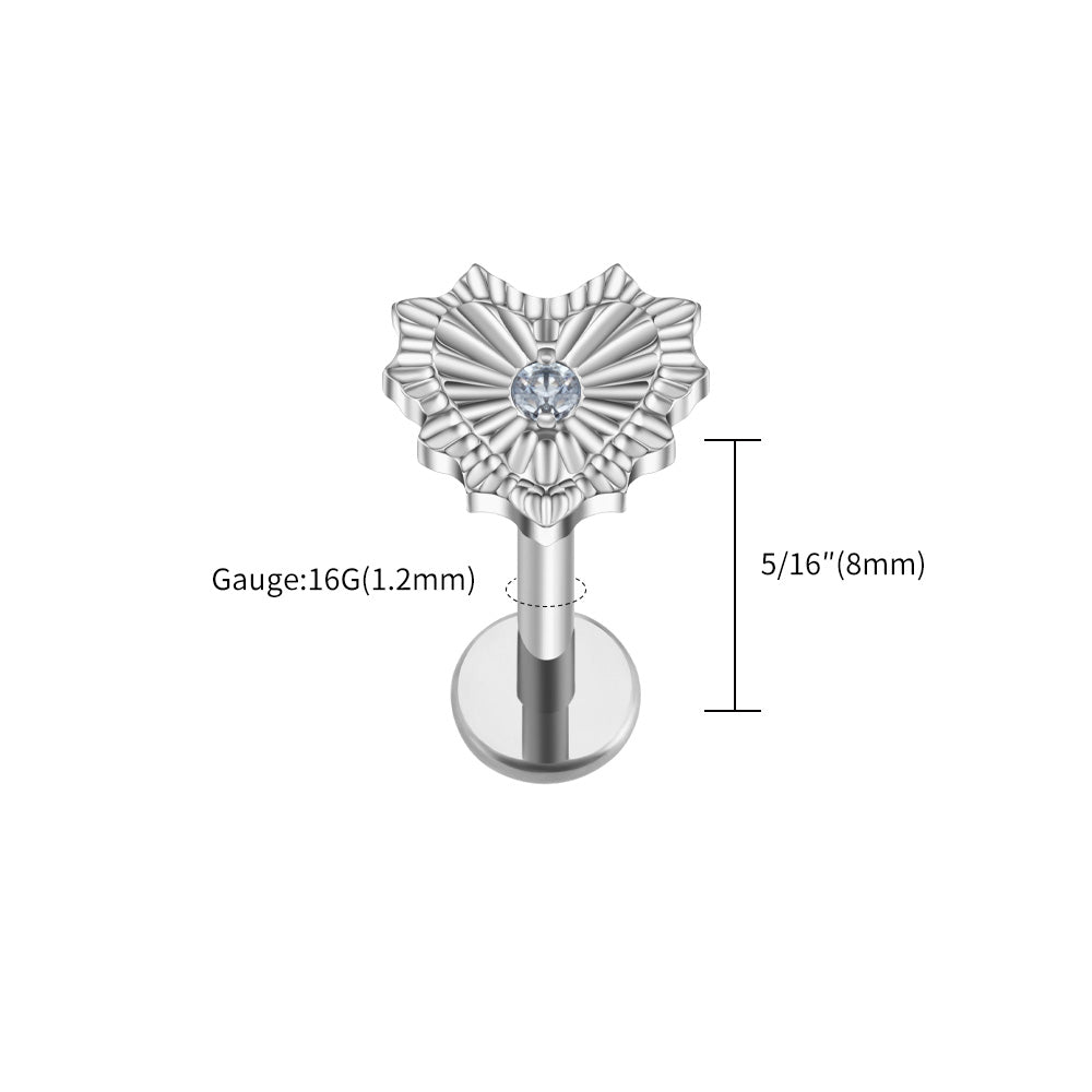Bijoux tragus en titane avec brillant