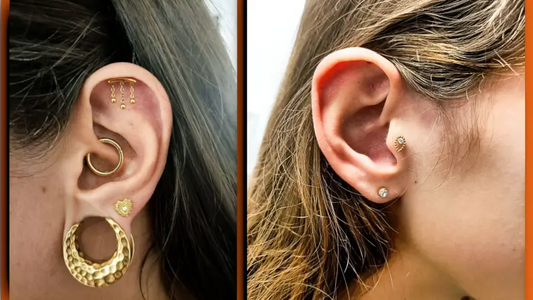 La tendance des piercings asymétriques: des bijoux d'oreilles audacieux et uniques