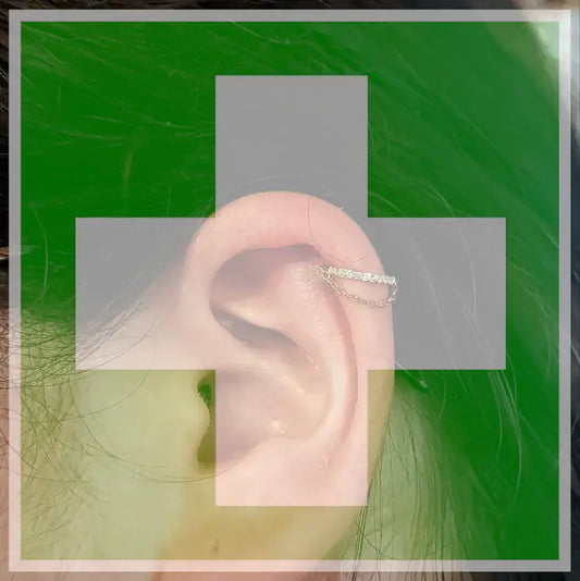 Cicatrisation du piercing à l'helix