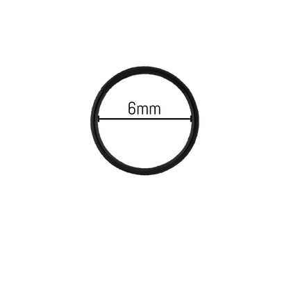 Piercing anneau nez titane 0,8 mm diamètre 6 mm, titane ASTM F-136 finition PVD noir