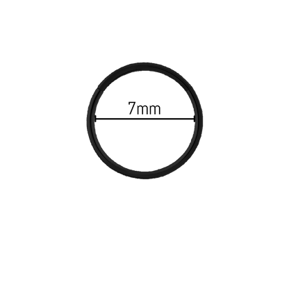 Piercing anneau nez titane 0,8 mm diamètre 7 mm, titane ASTM F-136 finition PVD noir