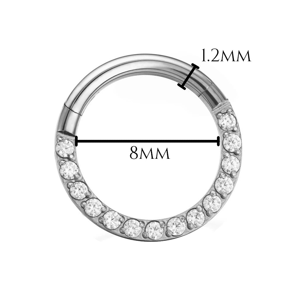 Anneau de piercing septum brillant