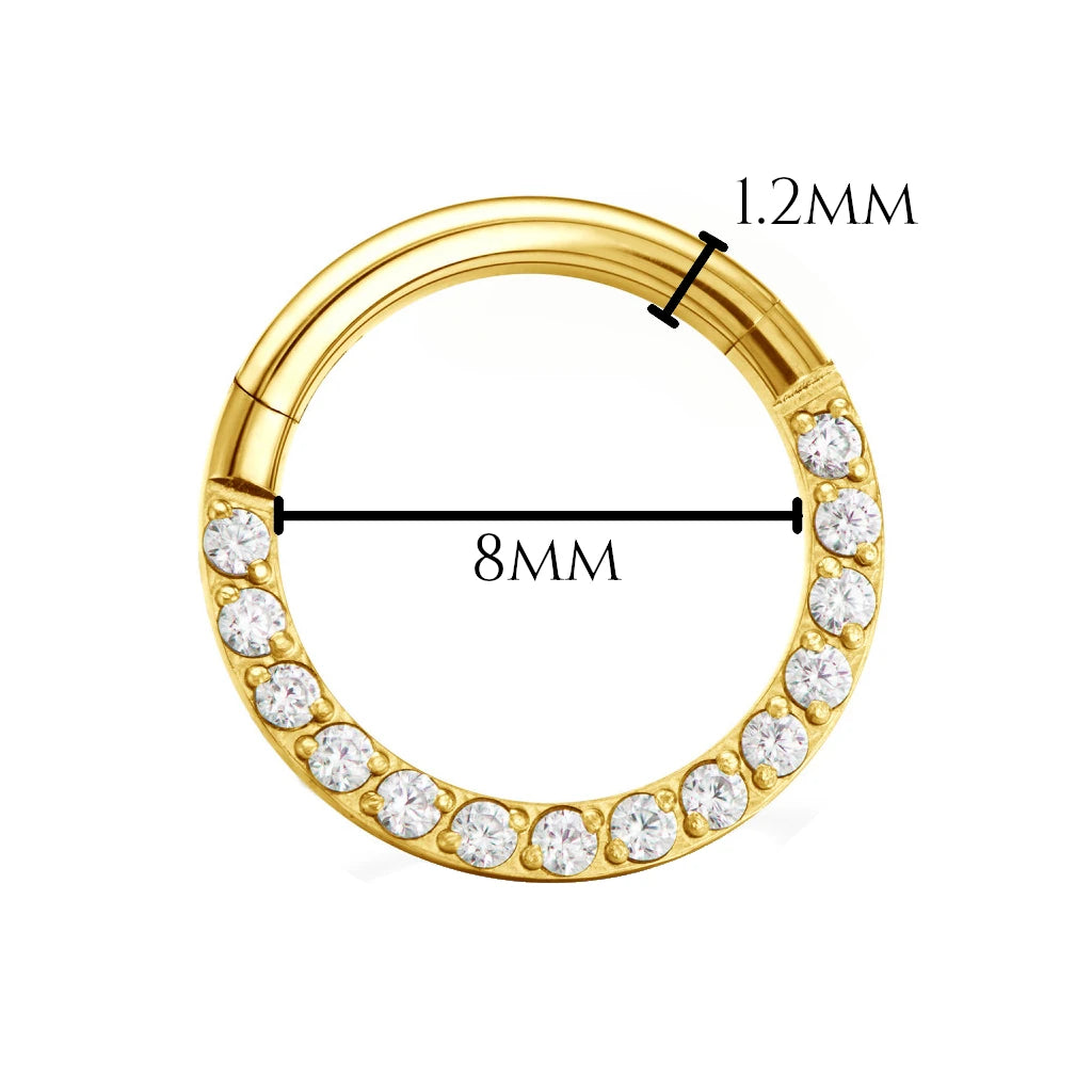 Anneau de piercing titane daith PVD OR