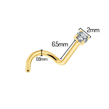 Schéma technique du piercing nez Arlia - Dimensions et détails