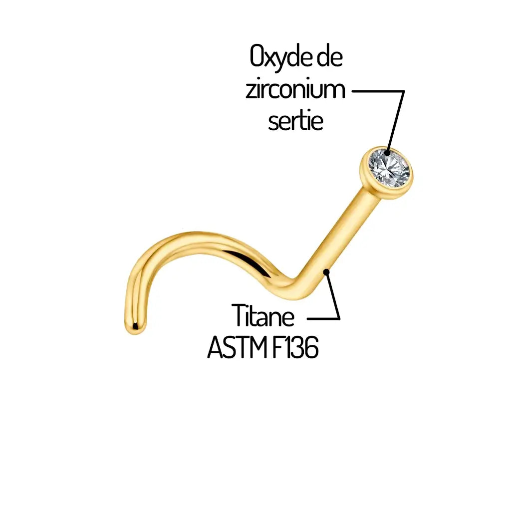 Avantages du piercing nez Miata - Titane hypoallergénique et durable avec zirconium serti