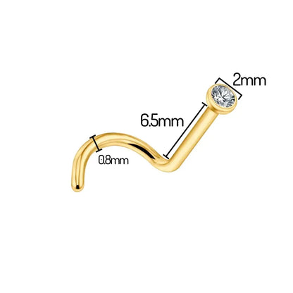 Schéma du piercing nez Miata - Dimensions détaillées