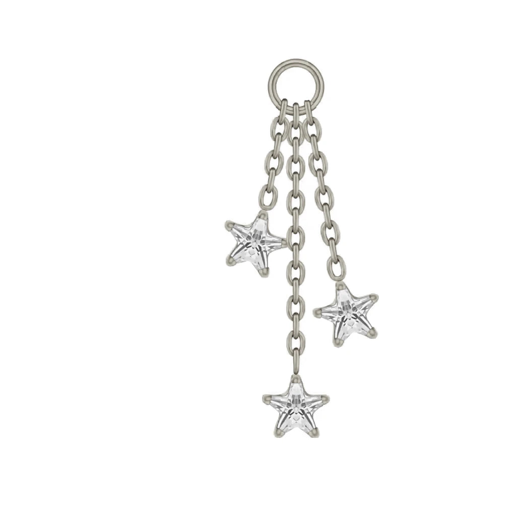 Pendant pour piercing nombril titane, coffret fête des mères, option 1 argenté