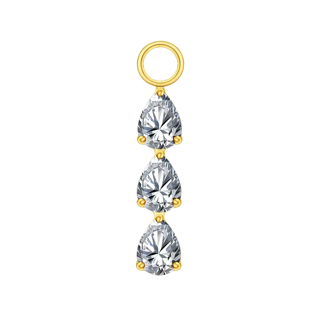 Pendant pour piercing nombril titane, coffret fête des mères, option 2 doré PVD or