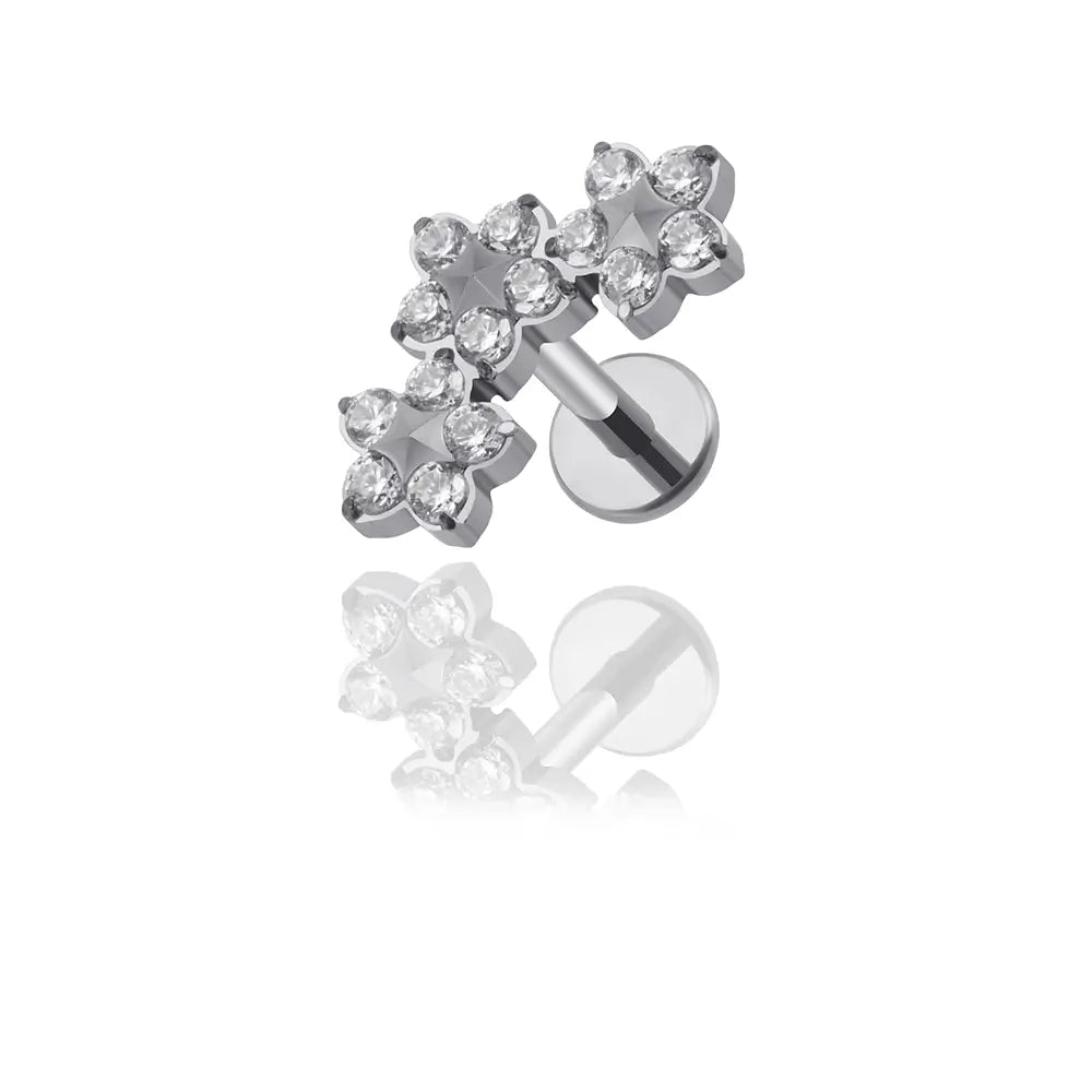 Piercing Nez Spirale Titane – Étoile Cristal Scintillante, Bijou Hypoallergénique PVD Doré/Rose/Noir/Argent – Style Élégant Et Tendance
