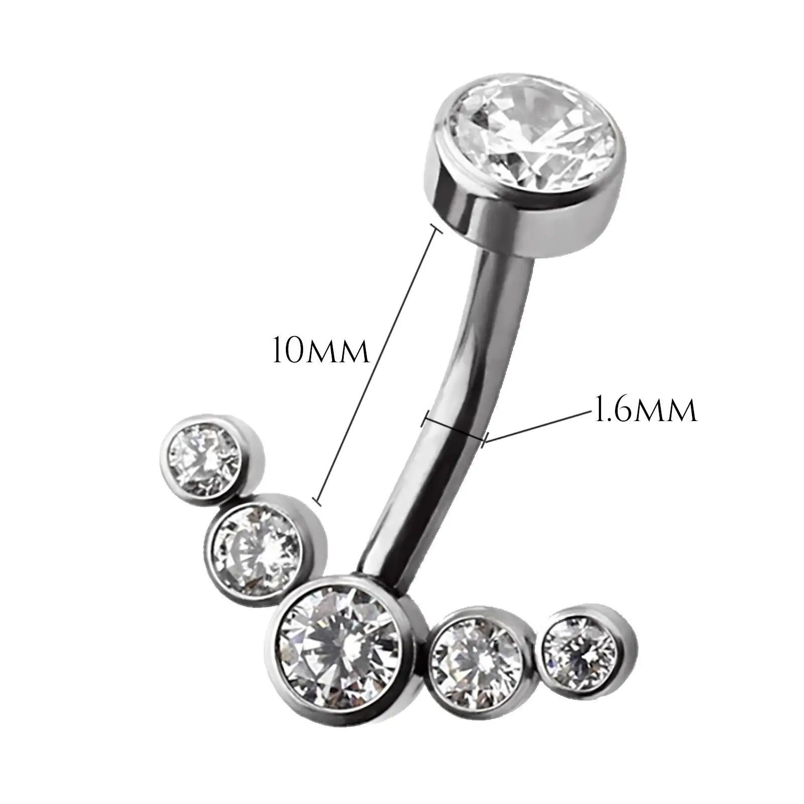 Nebula ASTM F-136 Titanium Navel Piercing – Naald Piercing