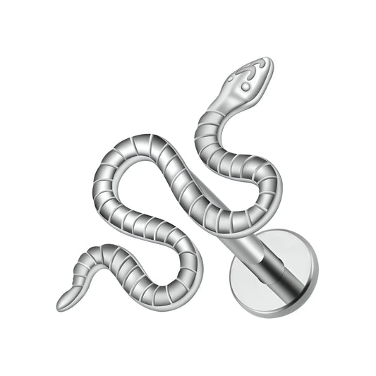 Piercing serpent en titane pour hélix