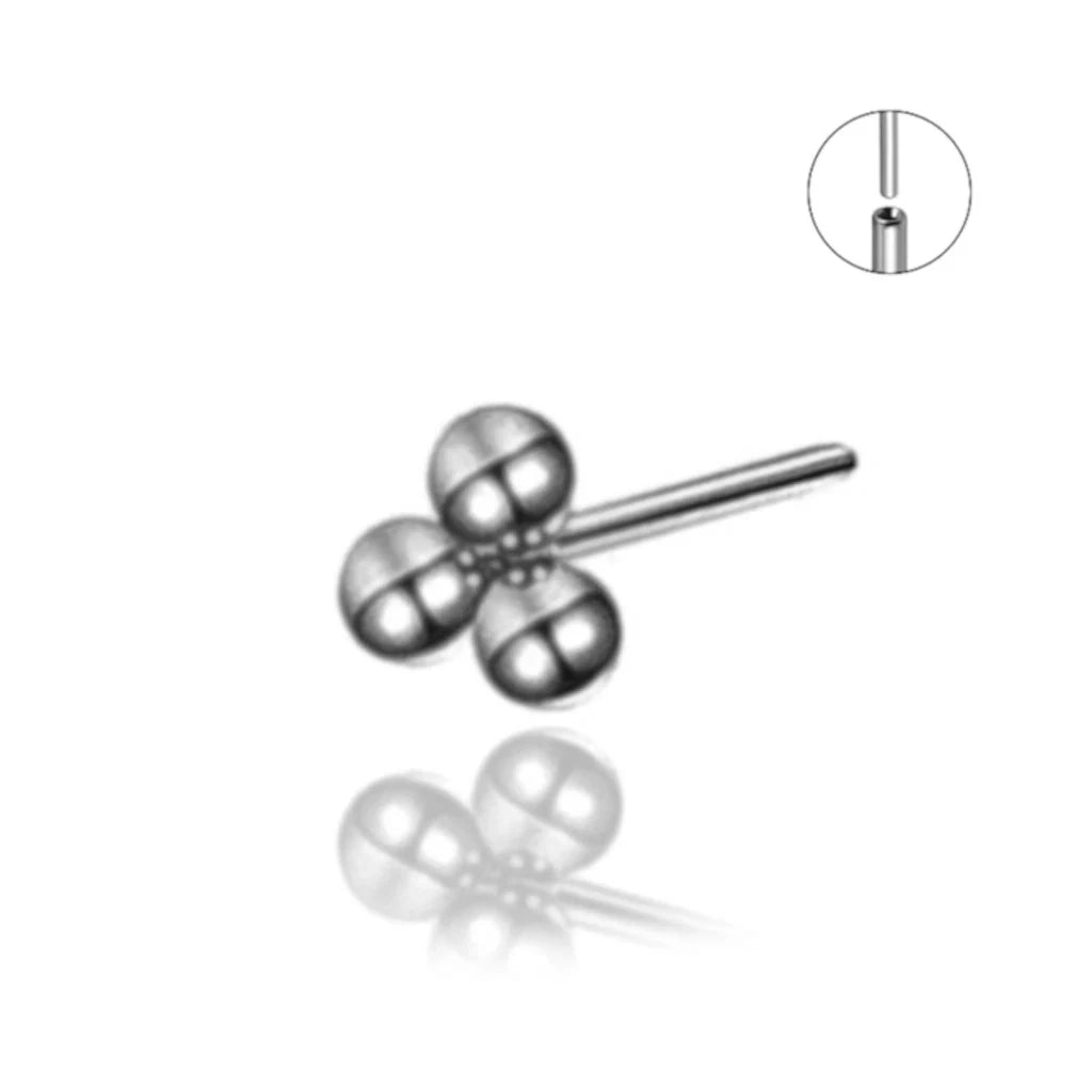 Trilys | Piercing triangle 3 billes threadless en titane ASTM F-136 ...